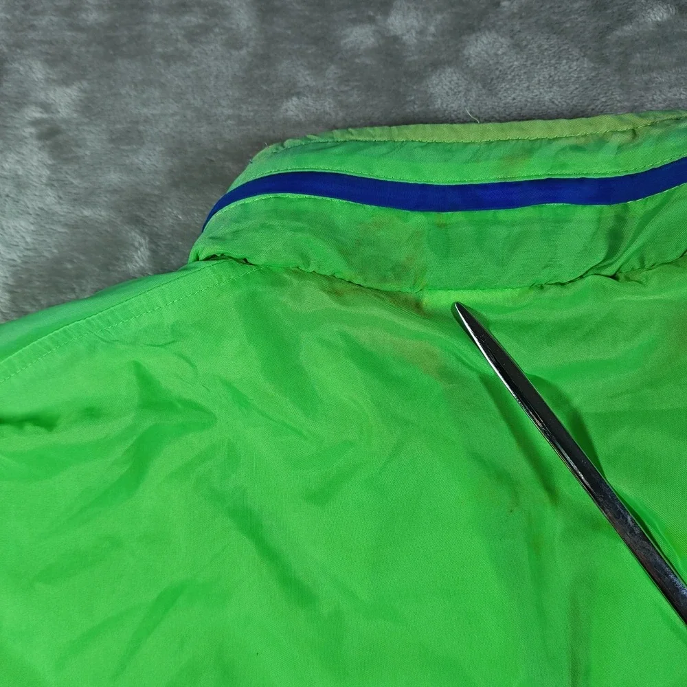 Vintage Nike‎ Windbreaker Youth Medium Blue Green Pink Full Zip Colorblock Neon